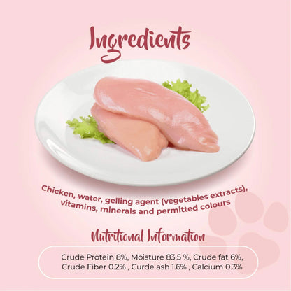 Kennel Kitchen Chicken in Jelly Kitten & Adult Cat Wet Food — detail shot