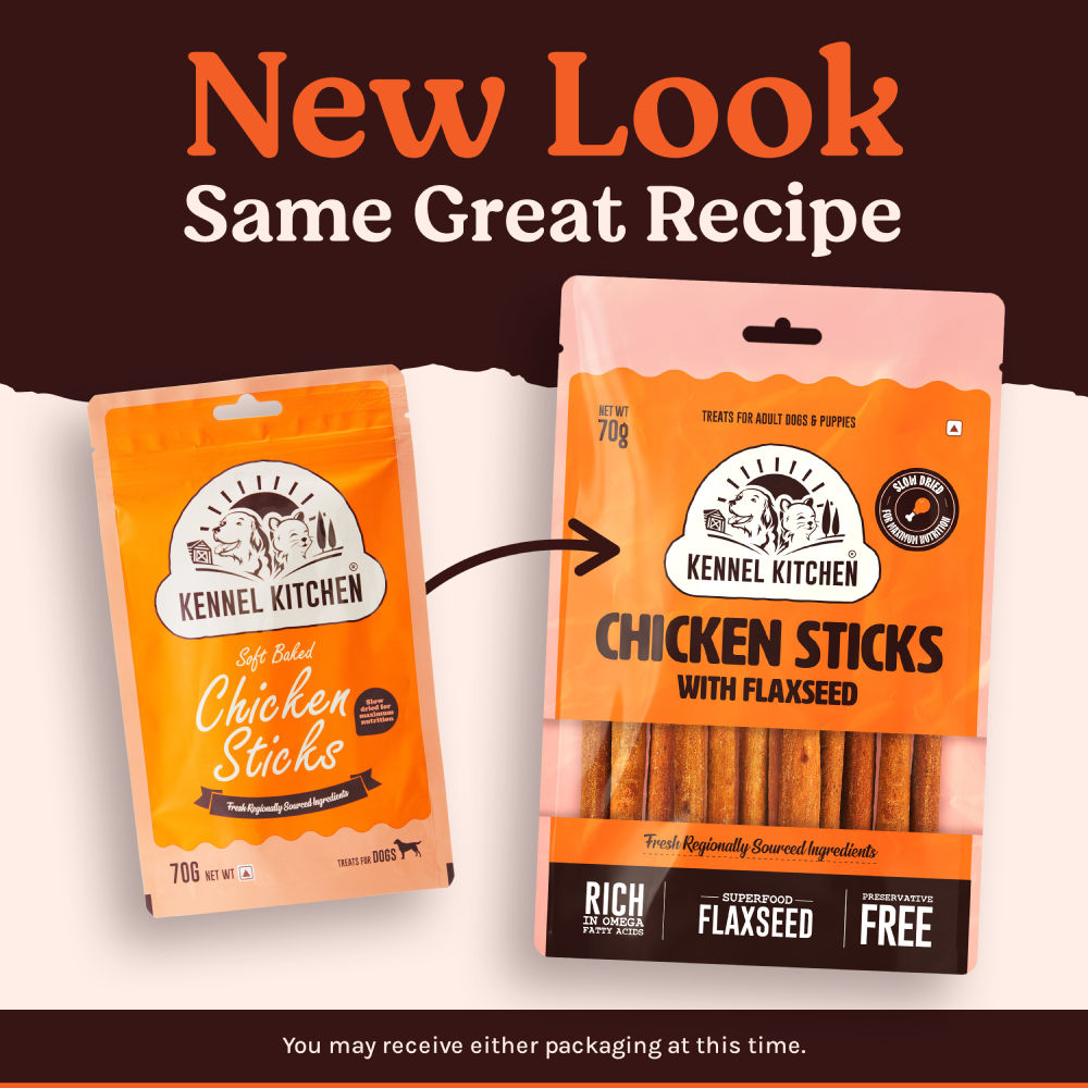 Kennel Kitchen Chicken Stick with Flaxseed Dog Treats — side view