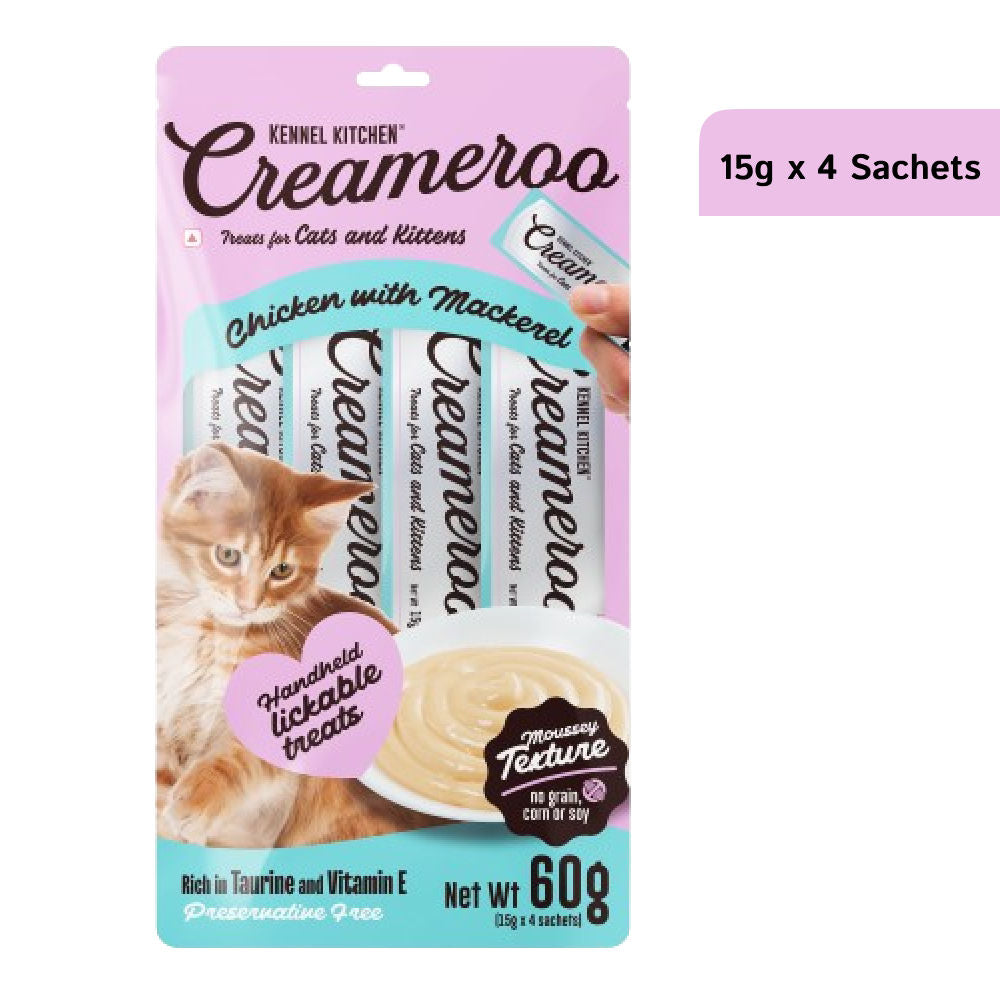 Kennel Kitchen Creameroo Chicken with Mackerel Creamy Cat Treats — side view
