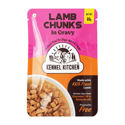 Kennel Kitchen Lamb Chunks In Gravy Puppy Adult Wet Dog Food