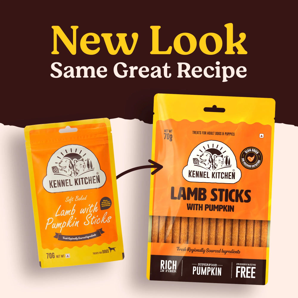 Kennel Kitchen Lamb Sticks with Pumpkin Stick Dog Treats — detail shot