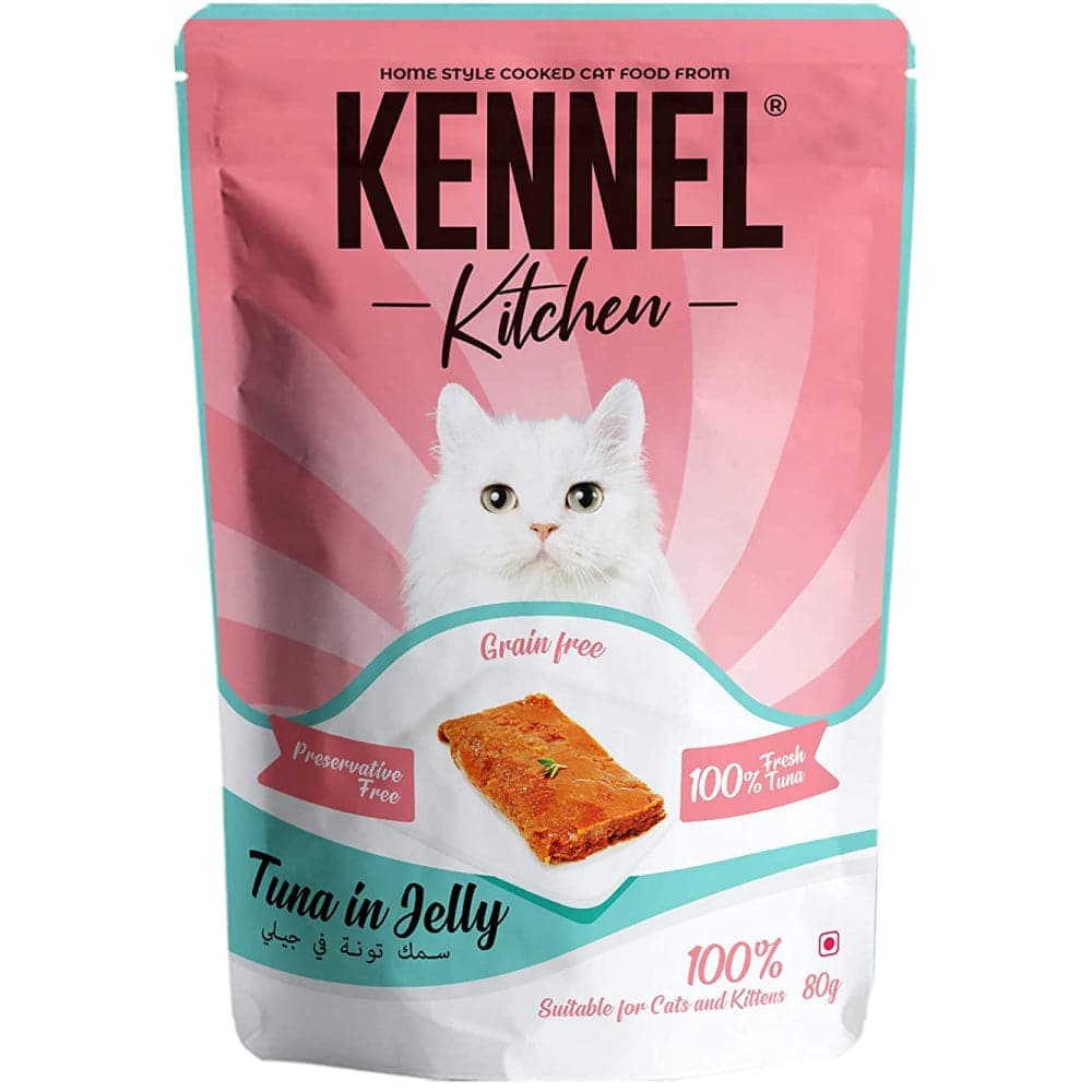 Kennel Kitchen Tuna in Jelly Kitten & Adult Cat Wet Food — detail shot
