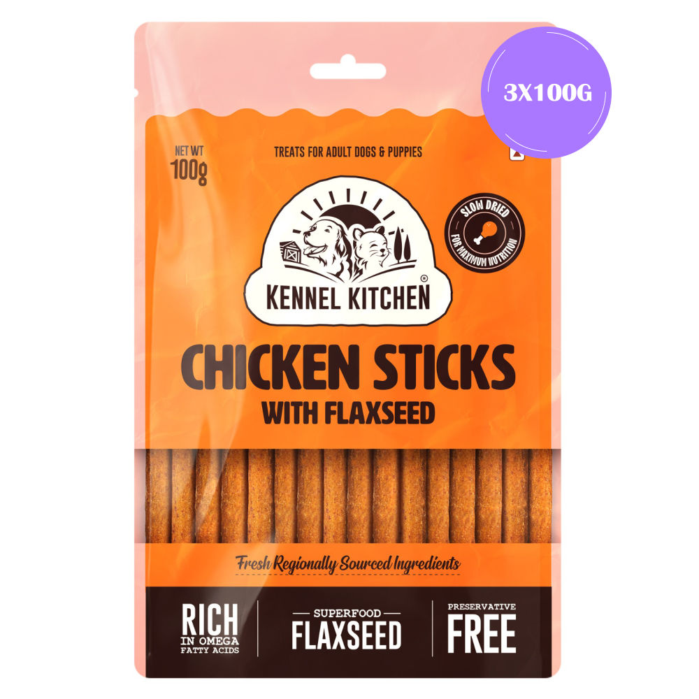 kennel-kitchen-soft-baked-chicken-stick-dog-treats 3x100g