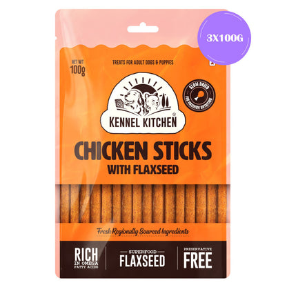kennel-kitchen-soft-baked-chicken-stick-dog-treats 3x100g