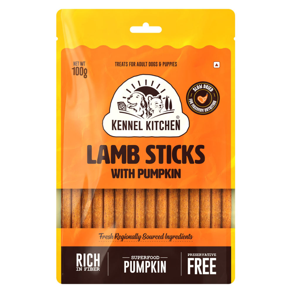 kennel-kitchen-soft-lamb-with-pumpkin-stick-dog-treats 100g