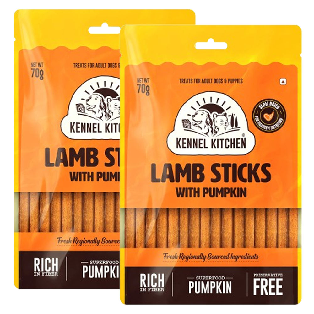 kennel-kitchen-soft-lamb-with-pumpkin-stick-dog-treats 2x100g