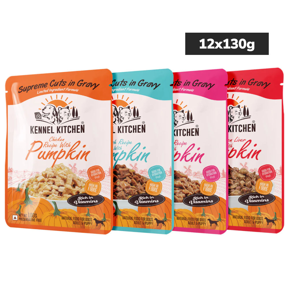 Kennel Kitchen Supreme Cuts in Gravy Variety Pack Dog Wet Food — in use