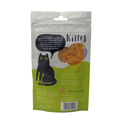 Kittos Purr Fect Chicken Jerky Strips Cat Treats — side view