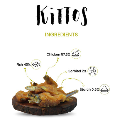 Kittos Purr Fect Sunfish Chicken and Twirls Cat Treats — detail shot