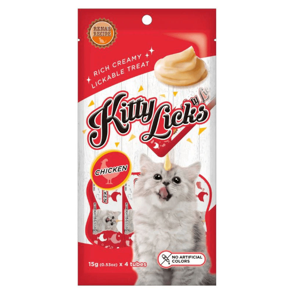 Kitty Licks Chicken Flavor Cat Treats — side view