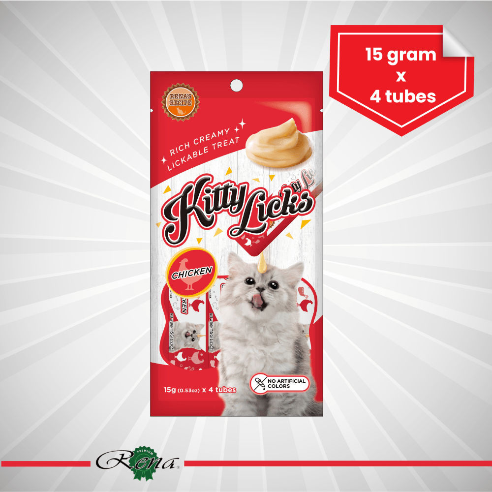 Kitty Licks Chicken Flavor Cat Treats — back view