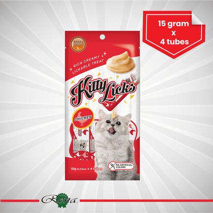 Kitty Licks Chicken Flavor Cat Treats — back view