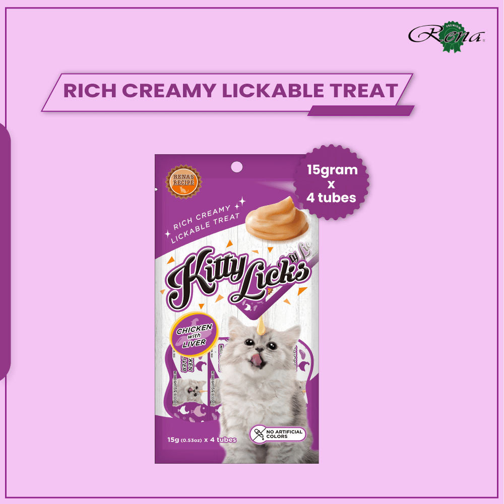 Kitty Licks Chicken Liver Cat Treats — back view