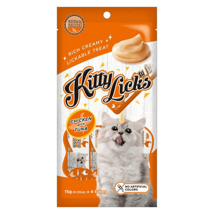 Kitty Licks Chicken Tuna Cat Treats — side view