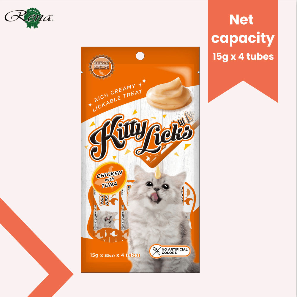 Kitty Licks Chicken Tuna Cat Treats — back view
