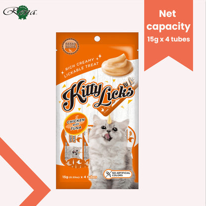 Kitty Licks Chicken Tuna Cat Treats — back view