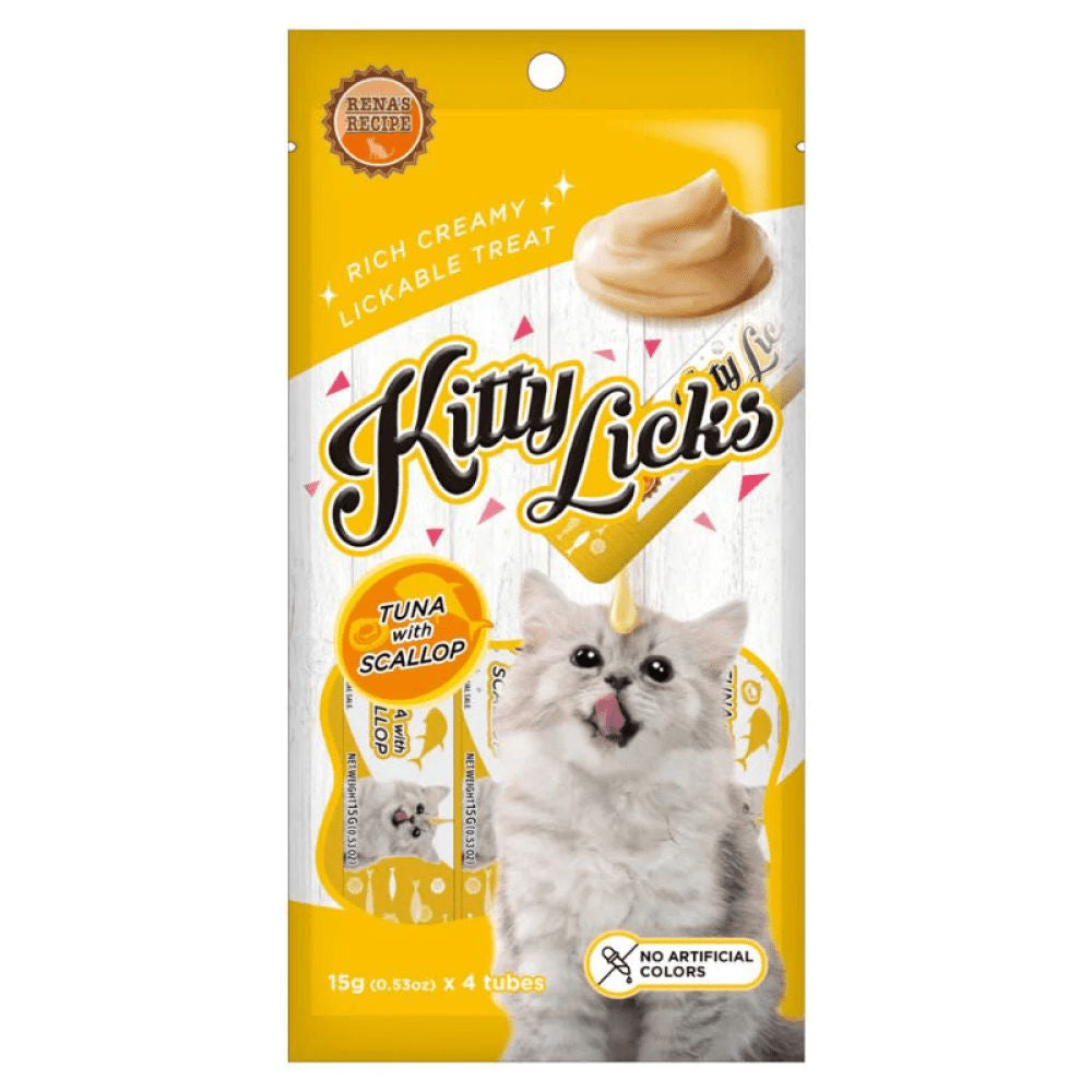 Kitty Licks Tuna Scallop Cat Treats — side view