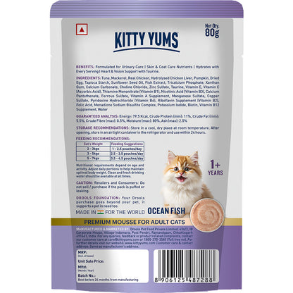 Kitty Yum Ocean Fish Mousse Adult Cat Wet Food — detail shot