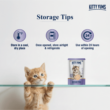 Kitty Yum Ocean Fish Mousse Kitten Cat Wet Food — side view
