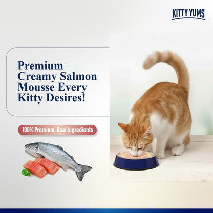 Kitty Yum Salmon Mousse Adult Cat Wet Food — side view