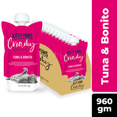Kitty Yums Lickable Tuna Bonito Creamy Cat Treat