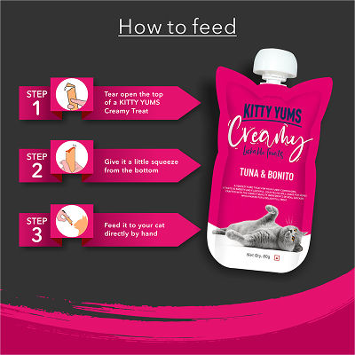 Kitty Yums Lickable Tuna & Bonito Creamy Cat Treat — detail shot