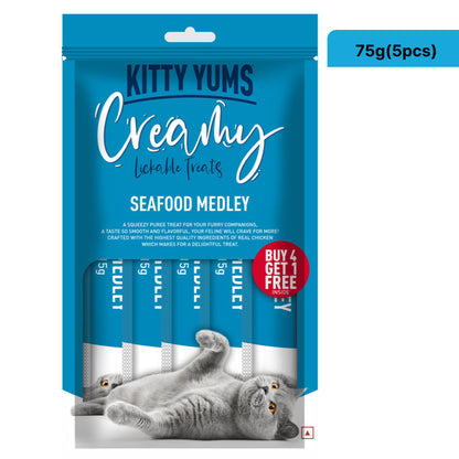 Kitty Yums Seafood Medley Creamy Cat Treat Copy