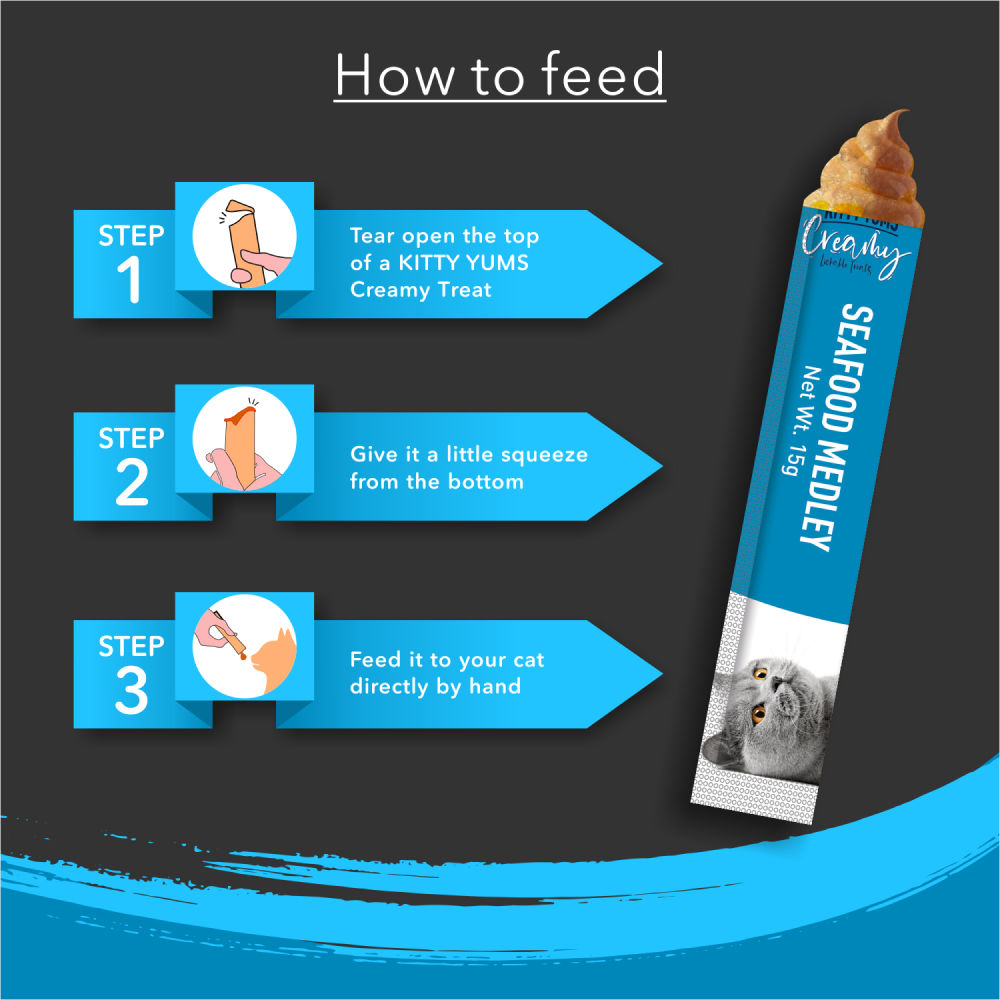 Kitty Yums Seafood Medley Creamy Cat Treat Copy - Image 4
