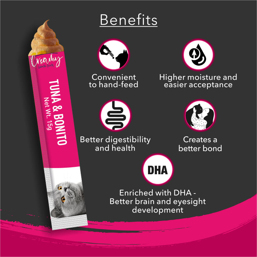 Kitty Yums Tuna Bonito Creamy Cat Treats 375G Copy - Image 3