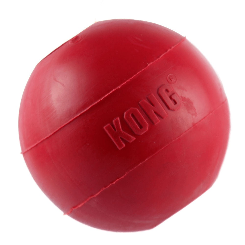Kong Ball with Hole Toy for Dogs (Red) | For Aggressive Chewers — detail shot