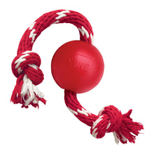 Kong Ball With Rope Toy For Dogs Red
