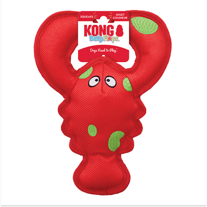 Kong Belly Flops Lobster Toy for Dogs — back view