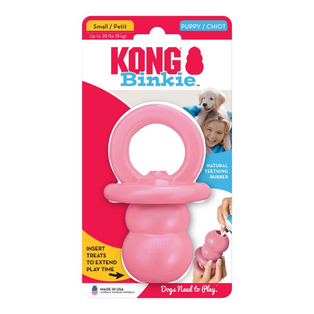 Kong Binkie Puppy Chew Toy For Dogs Pink