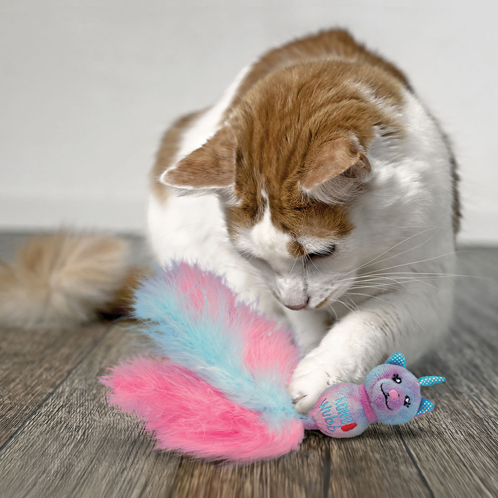 Kong Cat Wubba Caticorn Toy for Cats — side view