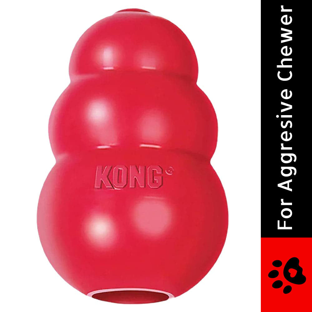 Kong Classic Toy for Dogs (Red) | For Average Chewers — side view