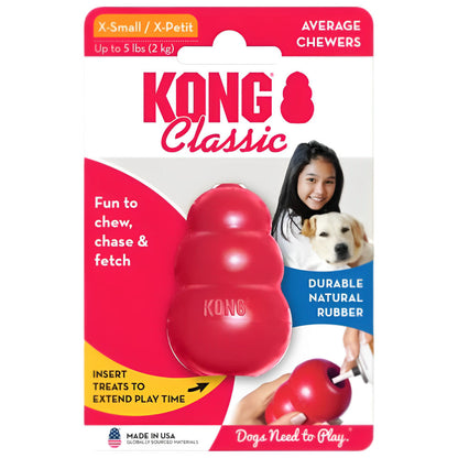 Kong Classic Toy for Dogs (Red) | For Average Chewers — detail shot