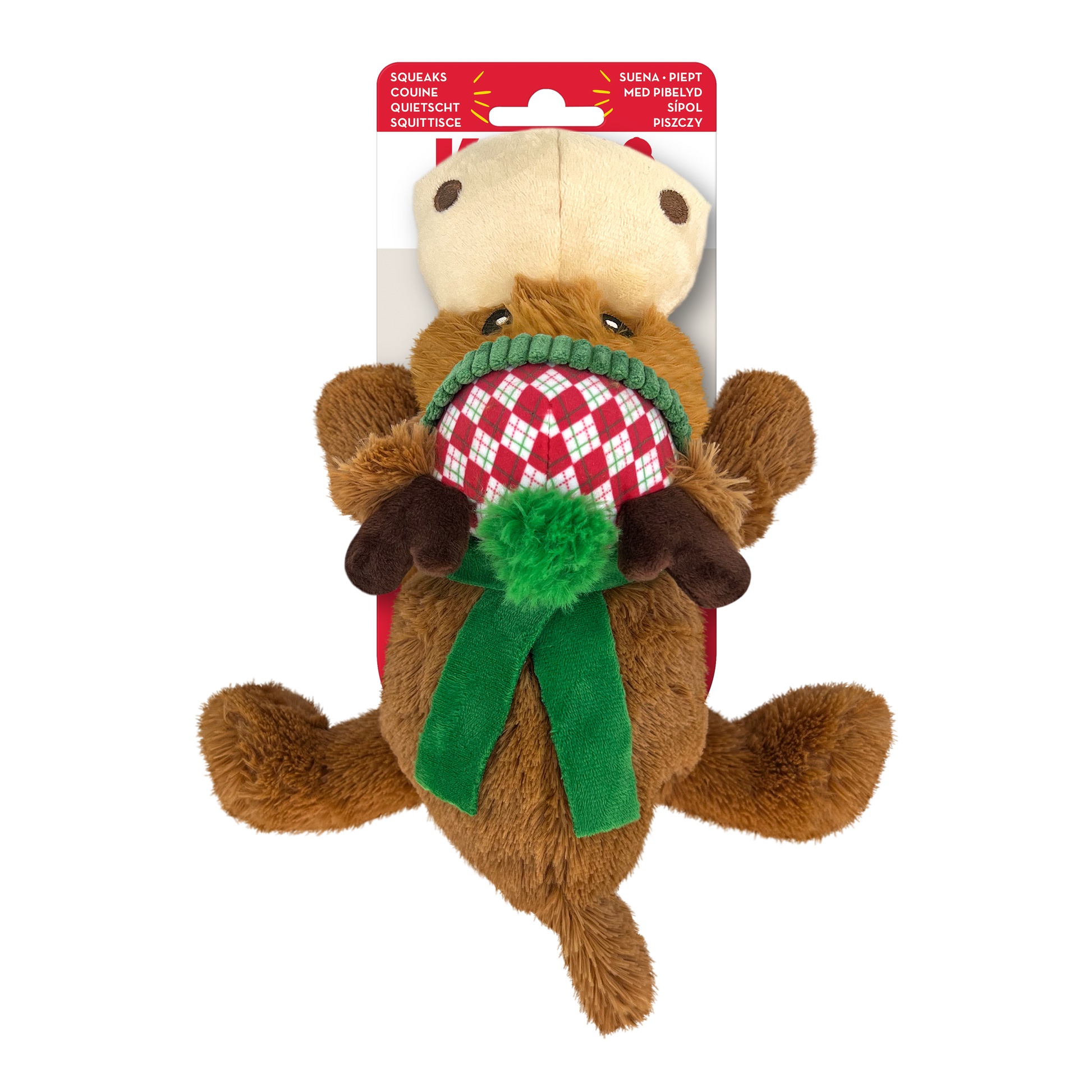 Kong Cozie Reindeer Toy for Dogs — side view