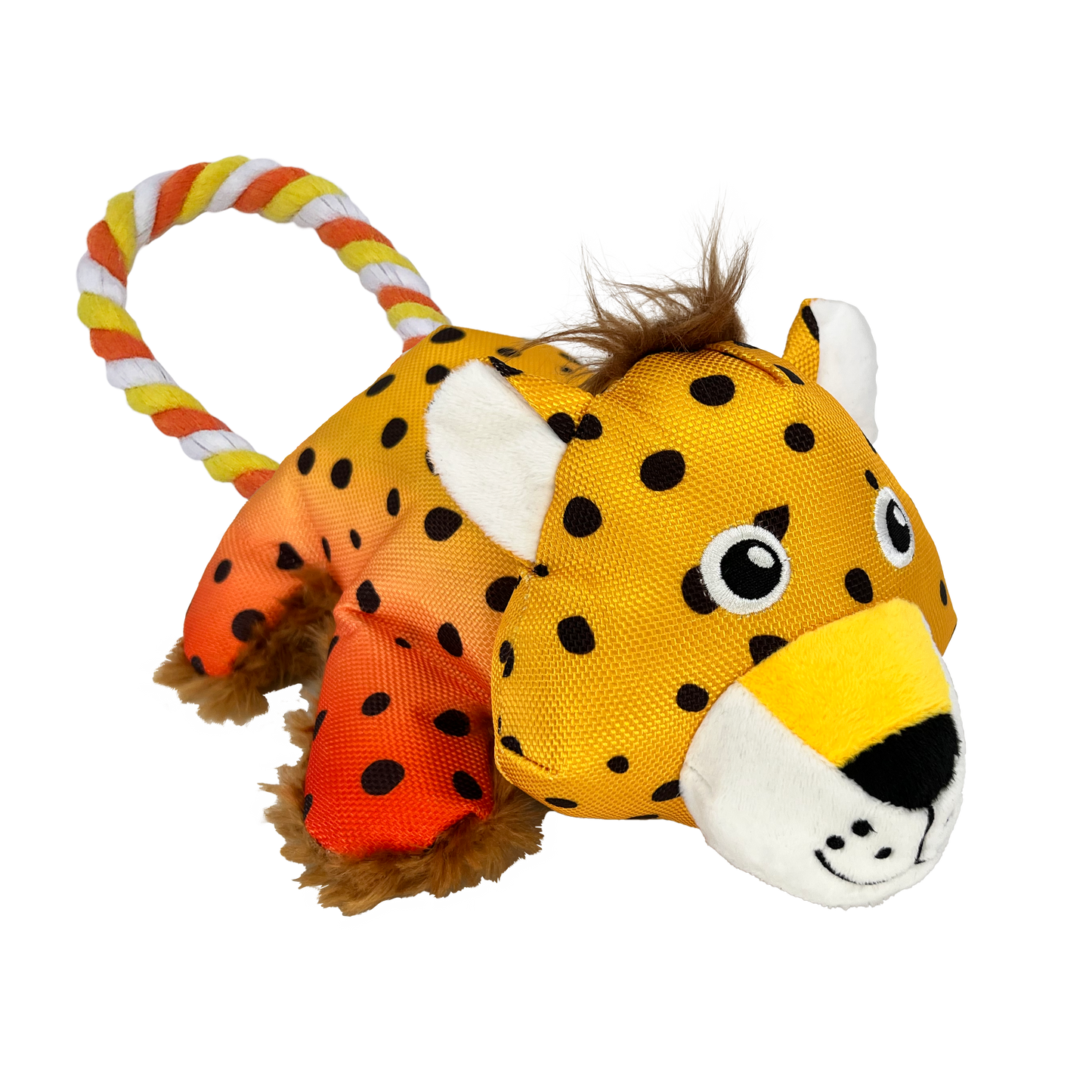Kong Cozie Tuggz Cheetah Toy For Dogs Yellow