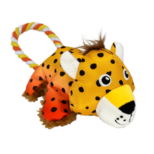 Kong Cozie Tuggz Cheetah Toy For Dogs Yellow