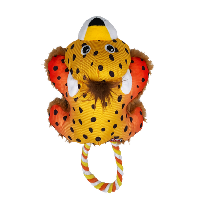 Kong Cozie Tuggz Cheetah Toy for Dogs — side view