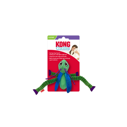 Kong Crackles Grasshopper Toy for Cats — back view