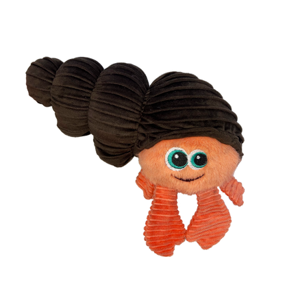 Kong Cuteseas Rufflez Hermit Crab Toy For Dogs Brown
