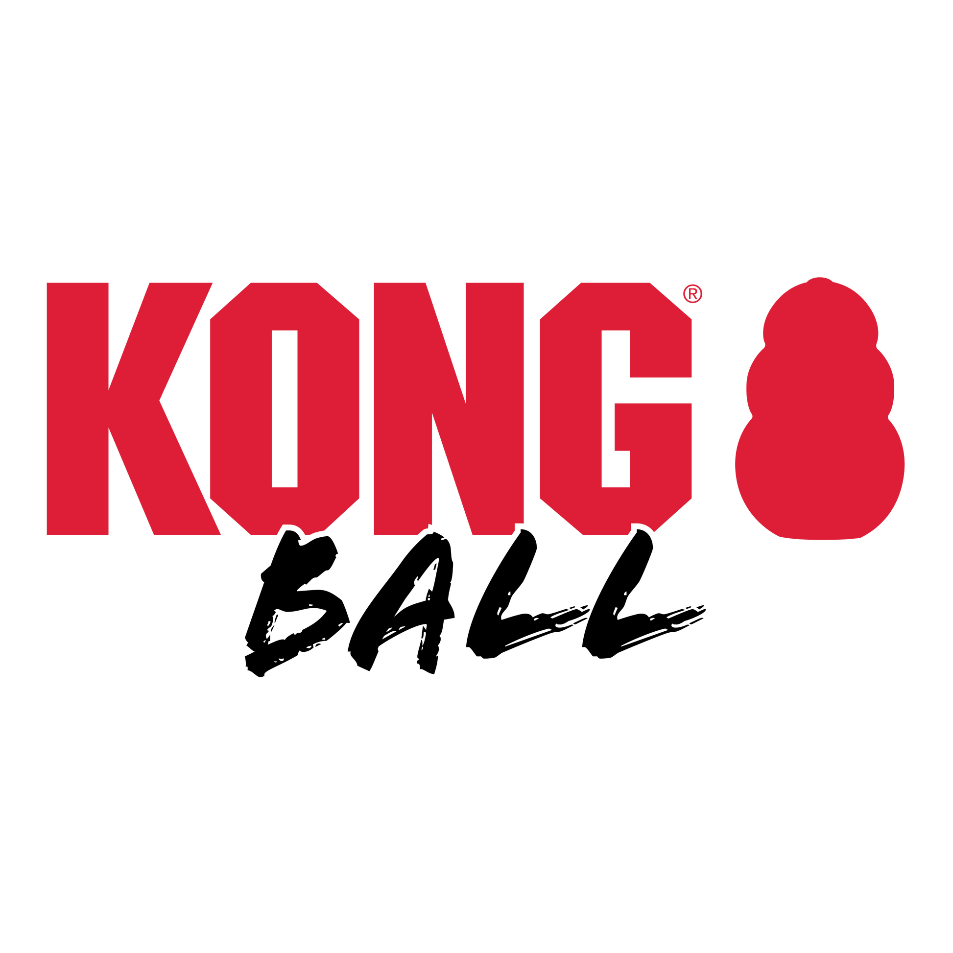 Kong Extreme Ball with Rope Toy for Dogs — back view
