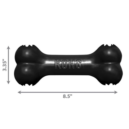 Kong Extreme Goodie Bone Toy for Dogs (Black) | For Aggressive Chewers — back view