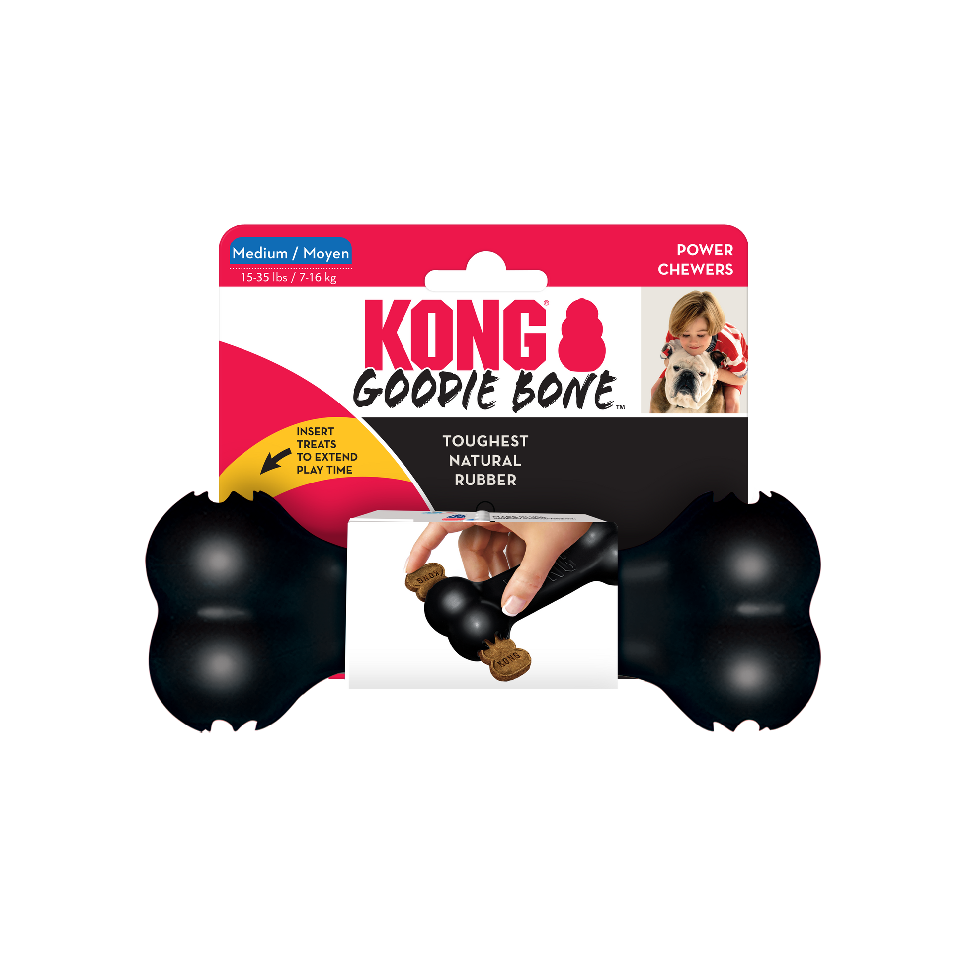 Kong Extreme Goodie Bone Toy for Dogs — side view