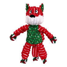 Kong Floppy Knots Fox Toy For Dogs Red Green