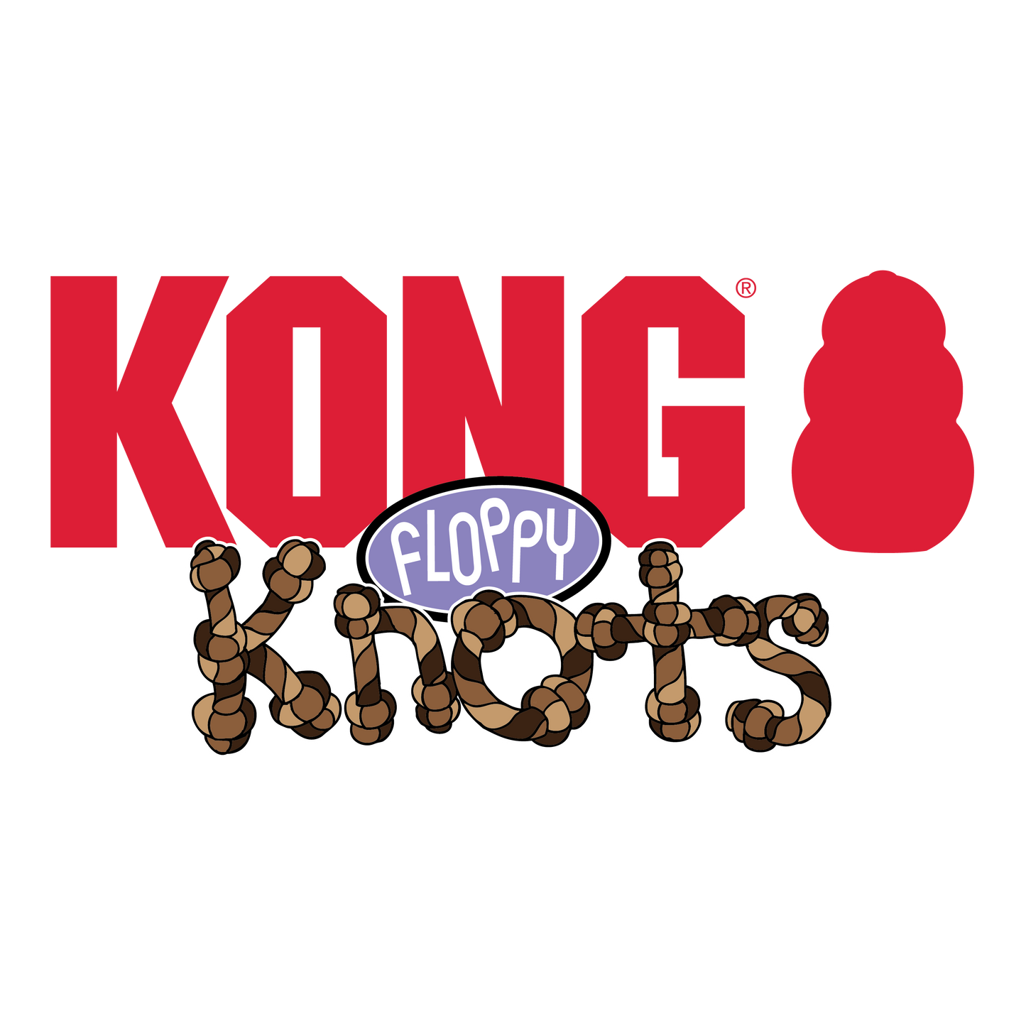 Kong Floppy Knots Fox Toy for Dogs — back view