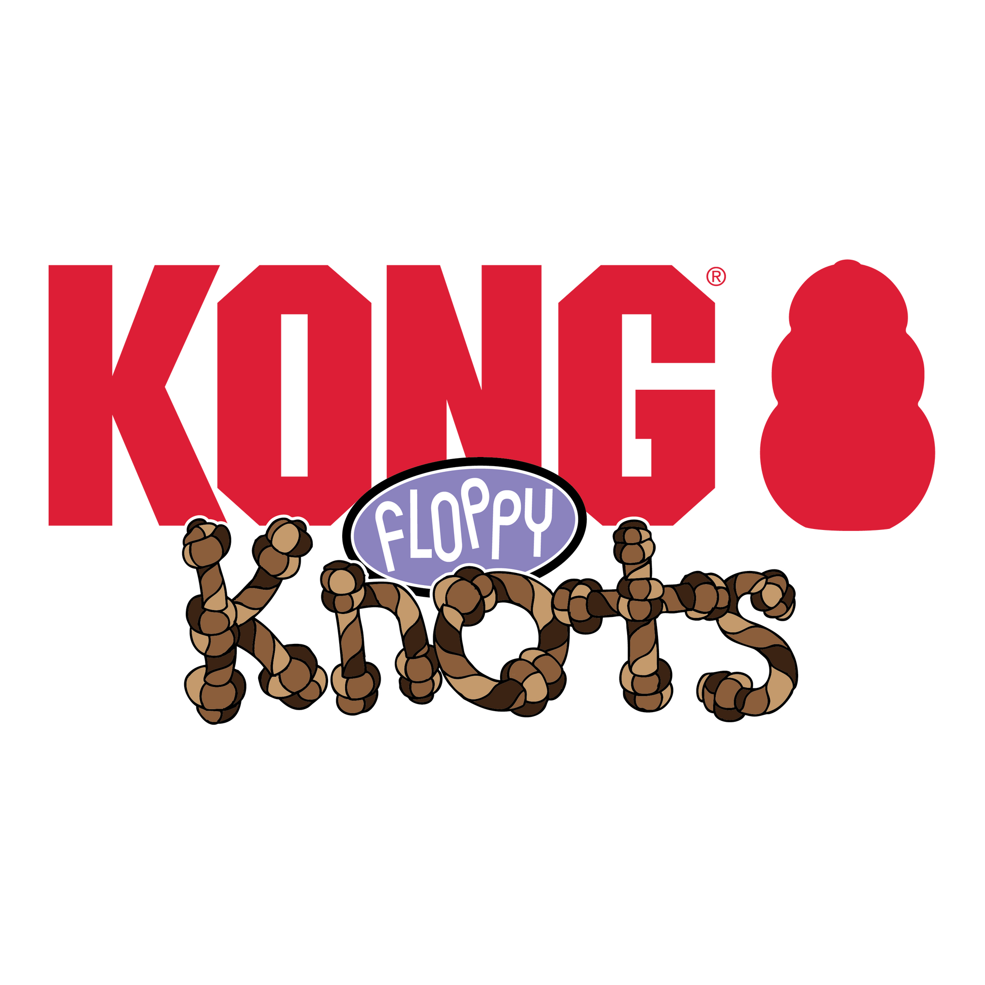 Kong Floppy Knots Fox Toy for Dogs — back view