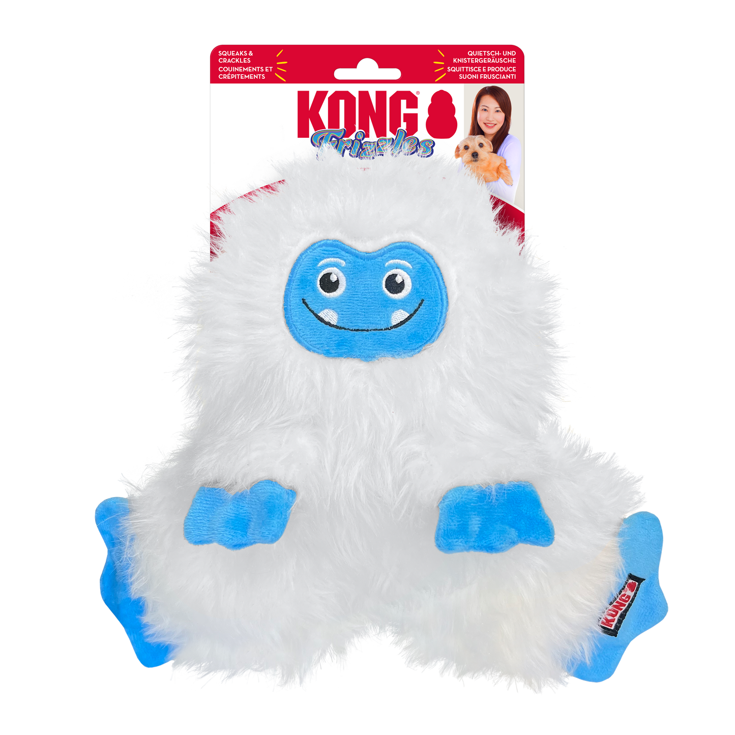 Kong Frizzles Yeti Toy for Dogs — side view