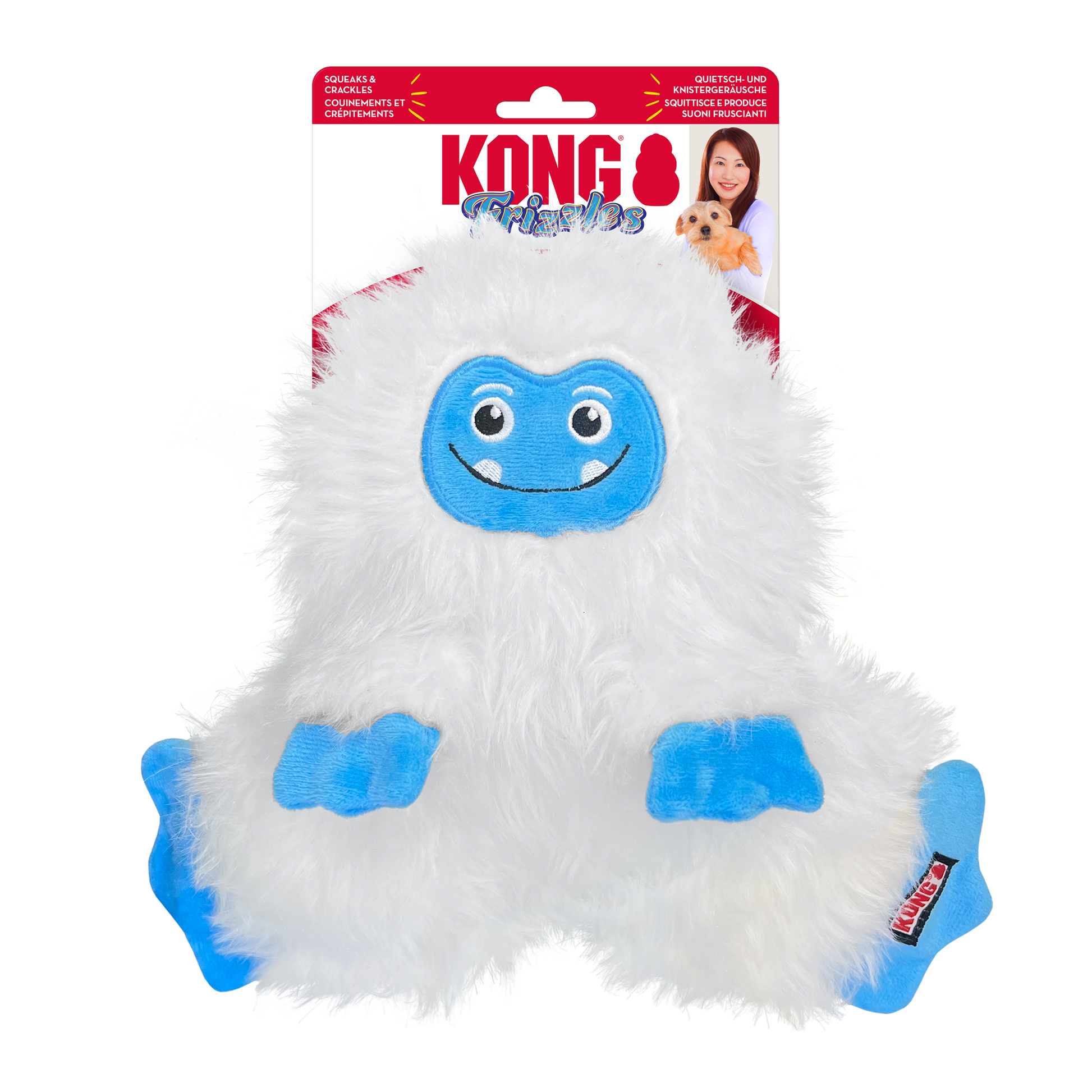 Kong Frizzles Yeti Toy for Dogs — side view